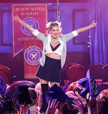 Kate Upton Looks Sensational As She Flashes Her Huge Cleavage And Bum Dressed As Britney Spears For Lip Sync Battle