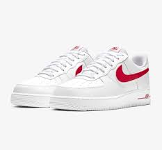 Flying high since 1982, the nike air force 1 is a timeless classic. Nike Air Force 1 White Red Swoosh Hier Kaufen Snkraddictd