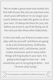 Birthday Message For My Daughter Turning 9 To My Daughter At Halftime To My Daughter Parenting Quotes Pep Talks