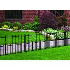 And so, our fenced dog run was born. No Dig 29 X 38 Powder Coated Steel Empire Fence Base Panel Fence Panels Fence Landscaping Aluminum Fence