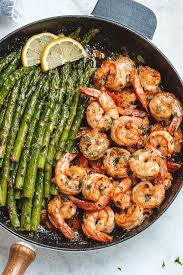 Garlic Butter Shrimp With Asparagus Shrimp And Asparagus Asparagus Recipe Garlic Butter Shrimp