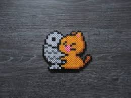 Dounets Creations Renard Kawaii Perles Hama Kawaii Animaux Perles Hama Pixel Art Chaton