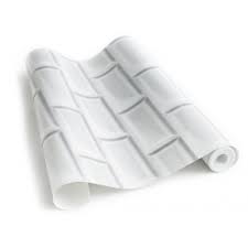 Papier peint faience, vinyle sur intissé, effet trompe l'oeil, bleu | papier peint imitation carrelage salle de bain. Papier Peint Carrelage De Metro Blanc