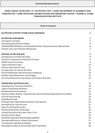 Upmc Presbyterian Shadyside Adult Parenteral And Enteral