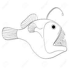Search through 623,989 free printable colorings at getcolorings. Isolated Object On White Background Deep Sea Water Fish Lophius Piscatorius Evil Predator Coloring Book For Children Stock Photo Picture And Royalty Free Image Image 114936320