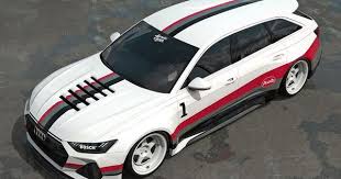 The Render Gives The Audi Rs6 Avant A Pikes Peak Livery In 2020 Audi Audi Rs6 Concept Car Design