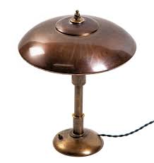 Vintage upcycled 30s lucas car headlight desk lamp, hot rat rod, man cave,kustom. Highly Sought After Original 1930s American Art Deco Streamlined Style Faries Guardsman Table Lamp With Normandy Bronze Finish