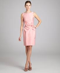 Prada Pink Wool Silk Satin Bow Pleat Sleeveless Dress Bluefly Up To 70 Off Designer Brands Dresses Fashion Bow Detail Dress