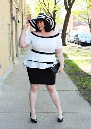 Plus Size Kentucky Derby Style Off The Shoulder Dress With Wide Brim Hat Derby Attire Derby Outfits Kentucky Derby Dress