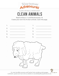 Clean Animals Worksheet Coloring Page Bible Activities For Kids Bible Study For Kids Printable Bible Activities