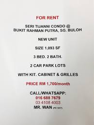 Bukit rahman putra sg buloh. Seri Tijanni Condo Bukit Rahman Putra Sungai Buloh Property Rentals On Carousell