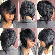Wavy bob hairstyle with side part. 60 Showiest Bob Haircuts For Black Women