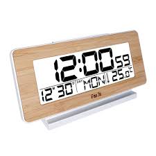 Fanju Fj3523w Desk Clock Electronic Digital Table Clock Led Wooden Indoor Thermometer Snooze Function Despertador Bedside Clocks Digital Table Clock Desk Clock Bedside Clock