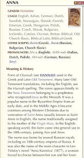 Anna Comes From The Name Hannah Which Means Favor And Grace Names With Meaning Norwegian Names