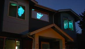 Photo by carolyn bates mural by abby manock: Digital Decorating 101 Window Projections Atmosfx Digital Decorations