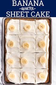 Who doesn't love a deliciously fluffy sheet cake? Banana Sheet Cake With Cream Cheese Frosting Quarter Sheet Cake