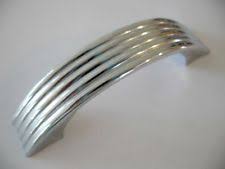 Wular art deco cabinet handle. Vintage Nos 1950s Chrome Ribbed Lines Drawer Cabinet Door Pulls Handles Art Deco Art Deco Door Art Deco Kitchen Art Deco