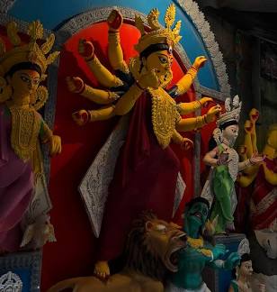 Sacred clay artistry inside Kumartuli, AI generated