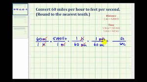 ex convert mile per hour to feet per second