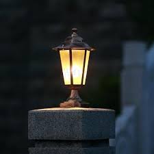 Outdoor Lights For Columns Outdoor Lights For Pillars Aluminum Post Light In Night Garden Column Landscape With Lamp Lamp Post Lights Outdoor Solar Lights Lamp