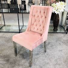 Something special dining room design dining table marble. Felicity Pink Velvet Dining Chair With Chrome Legs And Ring Knocker Picture Perfect Home