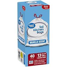 Once your kitchen bin is full, these kitchen bags. Buy Great Value Tall Kitchen Drawstring Trash Bags Vanilla 13 Gallon 40 Count Online In Kuwait B07ch2hhsp