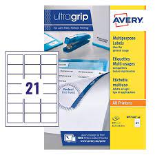Using 21 up labels offers a series of benefits whether for business or personal reasons. Avery Mp7160 40 Self Adhesive Multipurpose Labels 21 Labels Per A4 Sheet Buy Online In Bosnia And Herzegovina At Bosnia Desertcart Com Productid 51665203