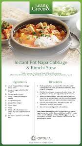 Instant Pot Napa Cabbage Kimchi Stew Lean Protein Meals Greens Recipe Lean And Green Meals
