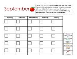 Monthly Behavior Chart Editable