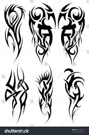 Set Of Tribal Tattoos Eps 10 Vector Illustration Without Transparency Tribal Tattoos Cool Tribal Tattoos Tribal Sleeve Tattoos