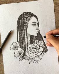 Sometimes It S Nice To Keep Things Simple And Just Draw A Beautiful Woman Surrounded By Flowers Art By Rikleei Drawing People Sketches Art Drawings Sketches