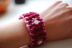Tie a double knot with the yarn and sew the seams together with a simple whipstitch. Knitted Bracelet How To Stitch A Knit Or Crochet Bracelet Yarn Craft And Knitting On Cut Out Keep