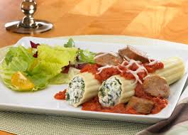 spinach and cheese baked manicotti with