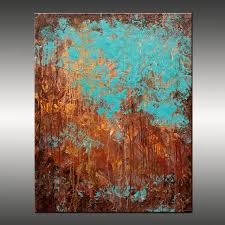 Decorative copper coated bell with blue leather diamond shape strap handcrafted by artisans from. Hand Painted Colorful Abstract Landscape Oil Painting Modern Large Scale Abstract Decorative Oi In 2021 Modern Painting Modern Abstract Painting Abstract Art Painting