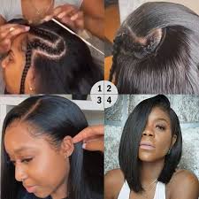 12inch U Part Bob Wig for Black Women