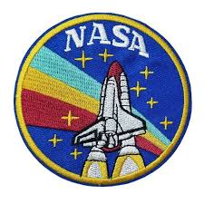 Nasa Space Shuttle Rainbow Astronaut Iron On Patch Etsy Nasa Iron On Patches Horror Themes
