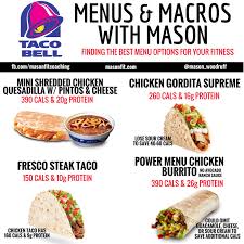 Healthy Options At Taco Bell Healthy Fast Food Choices Healthy Fast Food Options Low Calorie Fast Food