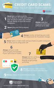 How to protect yourself from credit card fraud: Credit Card Scams How To Protect Yourself Infographic