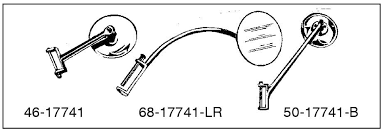 Ford Part 46-17741. Door Hinge Pin Mirror - 32-34 Pickup, Chrome
