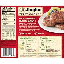 Shop for jimmy dean® fully cooked turkey sausage patties (8 ct / 9.6 oz) at king soopers. Jimmy Dean Fully Cooked Turkey Sausage Patties 8 Ct 9 6 Oz Kroger