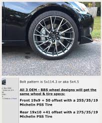 Hi i have a question will work rezax 1 18×9 and 18×9.5 5×114.3 fit my 2007 lexus is 250? Tire Size Recommendation For Is350 W Oem Rc F Wheels Lexus