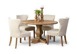 Anna 5 pcs dining set. Felicia Round Dining Table With 4 Bauer Hom Furniture