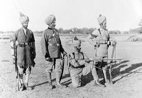 Indian Army soldiers in khaki fatigues, 1897 (c) | Online Collection | National Army Museum, London