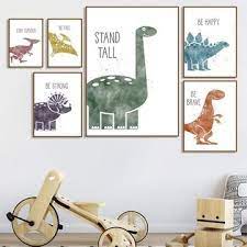 Dinosaur Wall Inspirational Motivation Quote Pictures For Children In 2021 Dinosaur Kids Room Kids Room Wall Art Dinosaur Room Decor