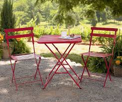 Garden Oasis French Bistro Style Steel Table Red 15 97 Outdoor Patio Set Outdoor Patio Furniture Outdoor Furniture