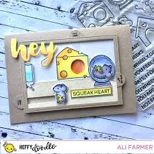 Make nature cards from leaves. Interactive Card Squeaking Adorable Heffy Doodle