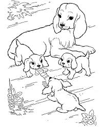 The dog and her children. Mother And Baby Animal Coloring Pages Coloring And Drawing