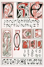Mucha Alphabet By Mpt 1607 Via Flickr Art Nouveau Illustration Art Nouveau Mucha Art