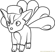 Gallery of vulpix sprites from each pokémon game, including male/female differences, shiny pokémon and back sprites. Vulpix Coloring Pages Coloring Home