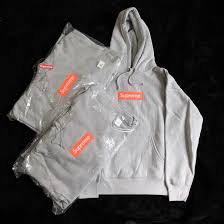 Supreme scratch off box logo stickers coming randomly with orders on first week. Supreme Fw17 Orange On Grey Box Logo Hoodie Men S Fashion Clothes Tops On Carousell